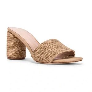 RAYE Tan Braided Block Heel Slip On Mule Sandals‎ Women’s Size 9